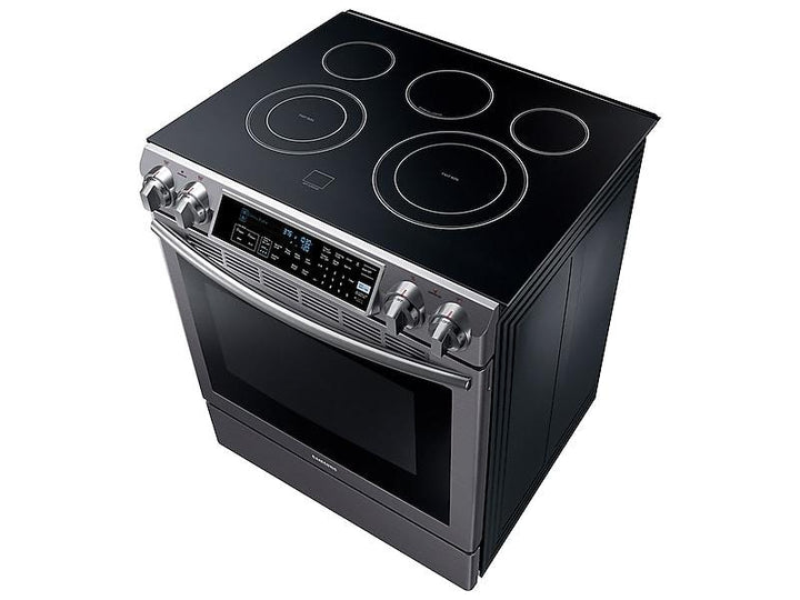 SAMSUNG NE58K9500SG 5.8 cu. ft. Slide-in Electric Range with Dual Convection in Black Stainless Steel