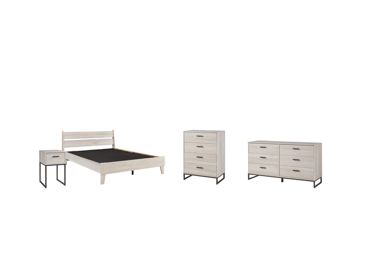 ASHLEY FURNITURE PKG009035 Full Platform Bed With Dresser, Chest and Nightstand