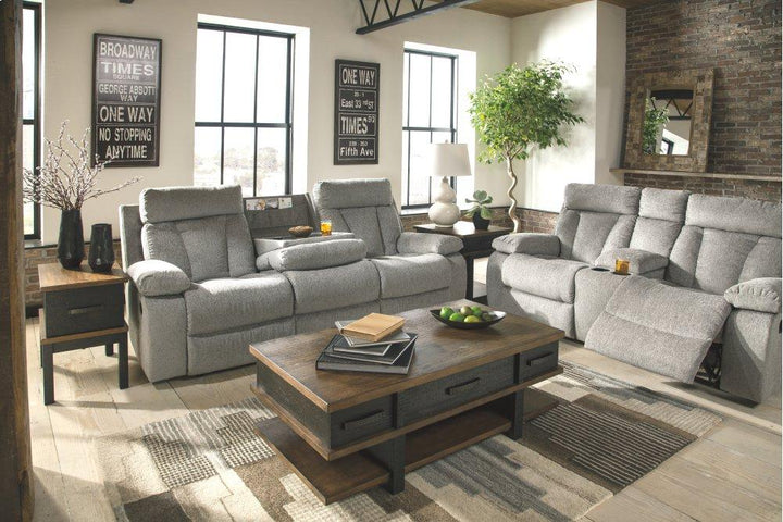 ASHLEY FURNITURE 7620489 Mitchiner Reclining Sofa With Drop Down Table