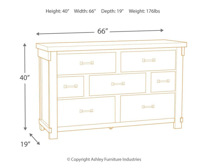 ASHLEY FURNITURE PKG006729 King Panel Bed With Dresser