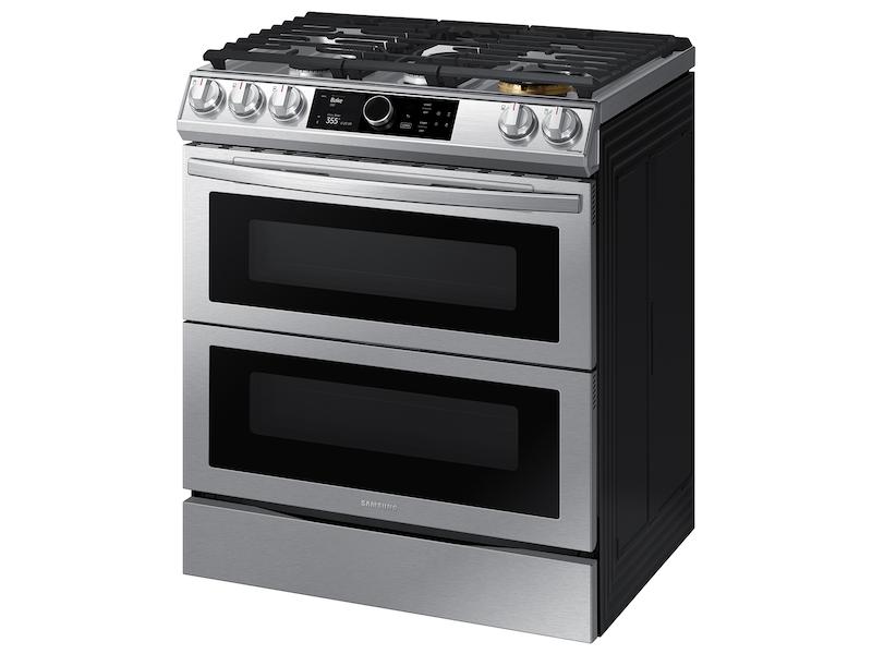 SAMSUNG NY63T8751SS 6.3 cu. ft. Flex Duo TM Front Control Slide-in Dual Fuel Range with Smart Dial, Air Fry, and Wi-Fi in Stainless Steel