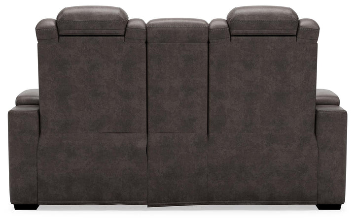 ASHLEY FURNITURE 9300318 Hyllmont Power Reclining Loveseat With Console