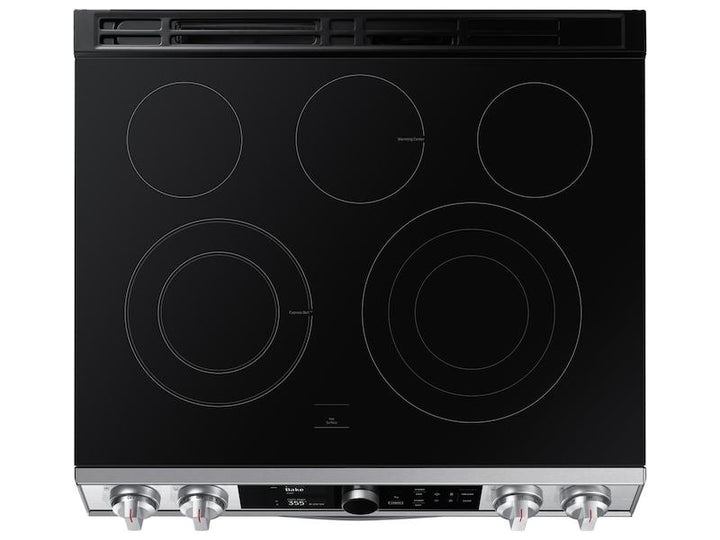 SAMSUNG NE63T8751SS 6.3 cu ft. Smart Slide-in Electric Range with Smart Dial, Air Fry, & Flex Duo TM in Stainless Steel