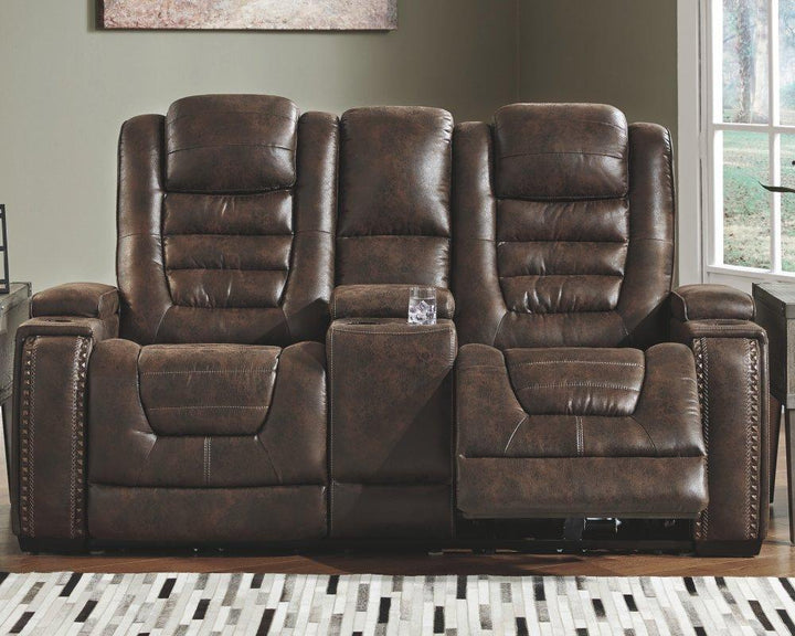 ASHLEY FURNITURE 3850118 Game Zone Power Reclining Loveseat With Console