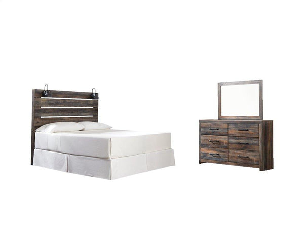 ASHLEY FURNITURE PKG007520 King Panel Headboard With Mirrored Dresser
