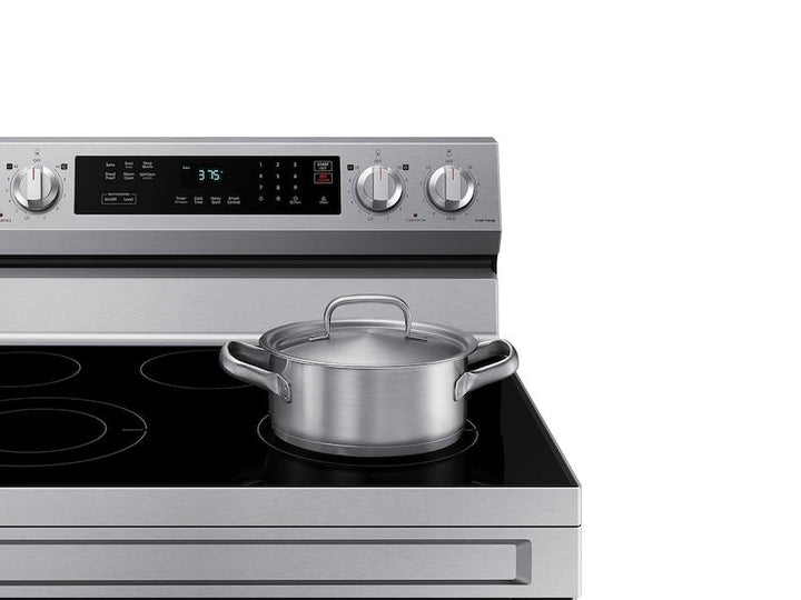 SAMSUNG NE63A6311SS 6.3 cu. ft. Smart Freestanding Electric Range with Rapid Boil TM & Self Clean in Stainless Steel