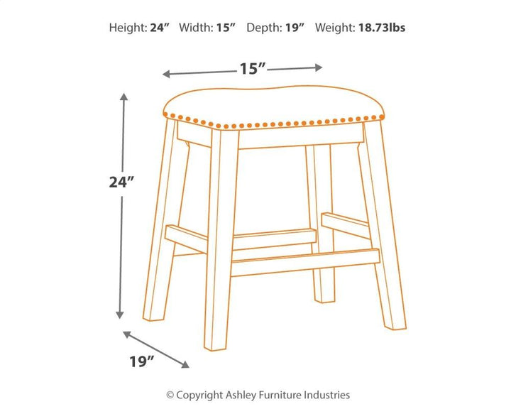 ASHLEY FURNITURE D388D1 Caitbrook Counter Height Dining Table and 4 Barstools