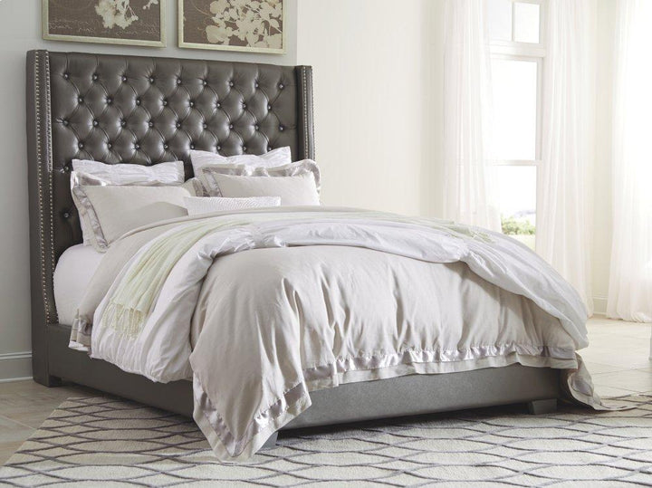 ASHLEY FURNITURE PKG007777 King Upholstered Bed With Dresser