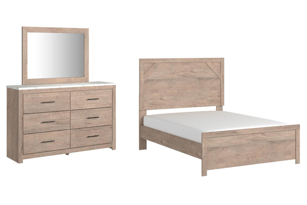 ASHLEY FURNITURE PKG009395 Full Panel Bed With Mirrored Dresser
