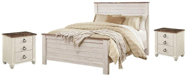 ASHLEY FURNITURE PKG000489 Queen Panel Bed With 2 Nightstands