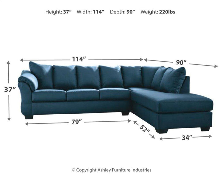 ASHLEY FURNITURE PKG001680 2-piece Sectional With Ottoman