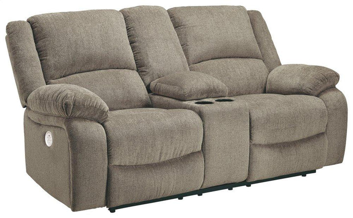 ASHLEY FURNITURE 7650596 Draycoll Power Reclining Loveseat With Console