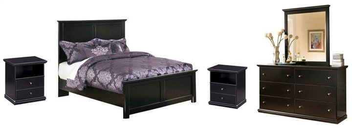 ASHLEY FURNITURE PKG002711 Full Panel Bed With Mirrored Dresser and 2 Nightstands