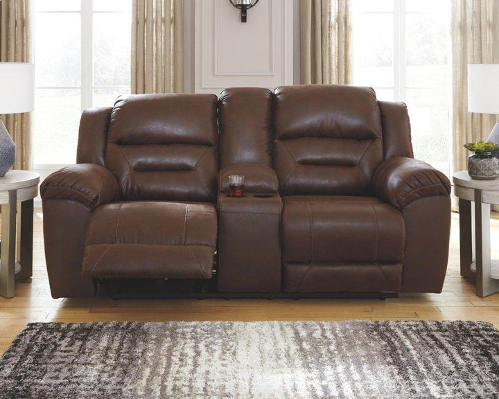 ASHLEY FURNITURE 3990496 Stoneland Power Reclining Loveseat With Console