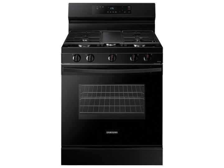 SAMSUNG NX60A6111SB 6.0 cu. ft. Smart Freestanding Gas Range with Integrated Griddle in Black