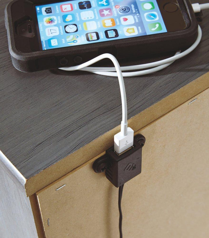 ASHLEY FURNITURE PKG003528 Full Upholstered Panel Headboard With Mirrored Dresser, Chest and Nightstand