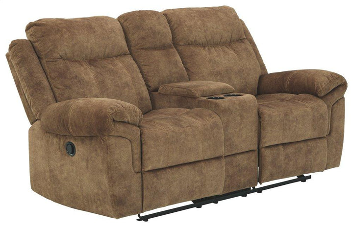 ASHLEY FURNITURE 8230494 Huddle-up Glider Reclining Loveseat With Console