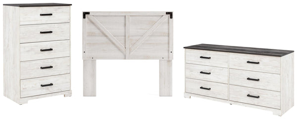 ASHLEY FURNITURE PKG009345 Full Panel Headboard With Dresser and Chest