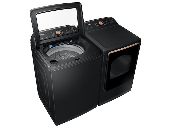 SAMSUNG DVE55A7700V 7.4 cu. ft. Smart Electric Dryer with Steam Sanitize+ in Brushed Black