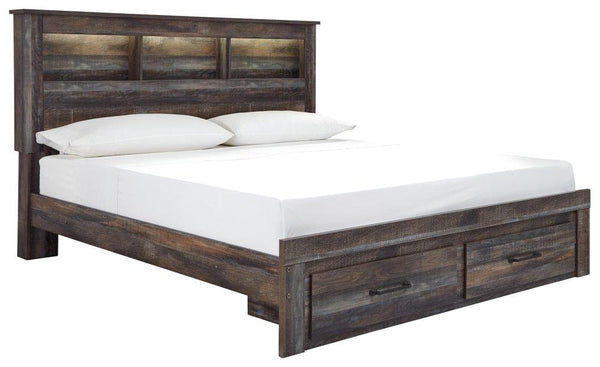 ASHLEY FURNITURE B211B27 Drystan King Bookcase Bed With 2 Storage Drawers