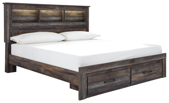 ASHLEY FURNITURE PKG003246 King Bookcase Bed With 2 Storage Drawers With Dresser