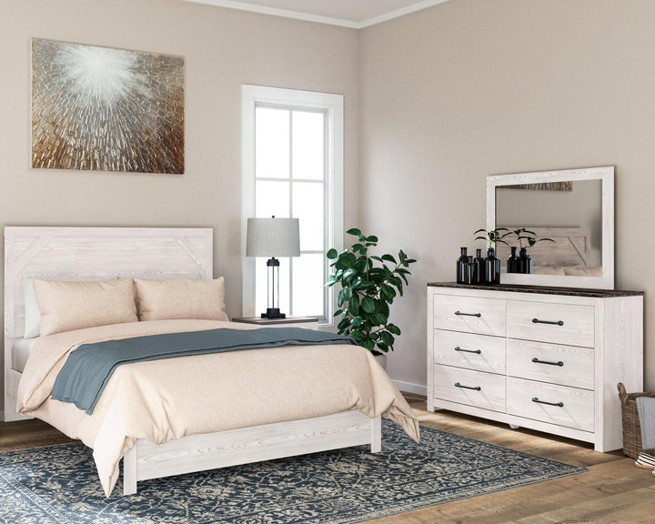 ASHLEY FURNITURE PKG009365 Queen Panel Bed With Mirrored Dresser