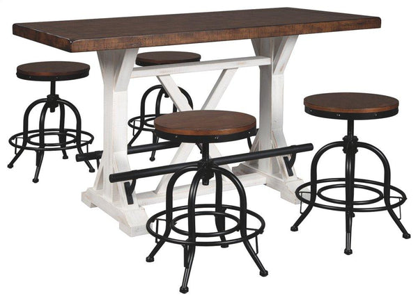 ASHLEY FURNITURE PKG002022 Counter Height Dining Table and 4 Barstools