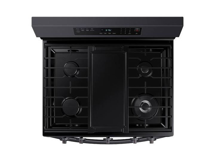 SAMSUNG NX60A6511SG 6.0 cu. ft. Smart Freestanding Gas Range with No-Preheat Air Fry & Convection in Black Stainless Steel