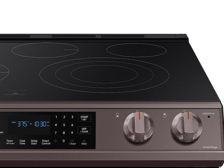 SAMSUNG NE63T8511ST 6.3 cu. ft. Smart Slide-in Electric Range with Air Fry in Tuscan Stainless Steel