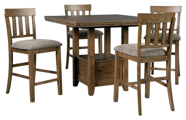 ASHLEY FURNITURE PKG002071 Counter Height Dining Table and 4 Barstools