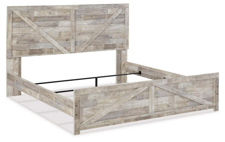 ASHLEY FURNITURE B3487B4 Hodanna King Crossbuck Panel Bed