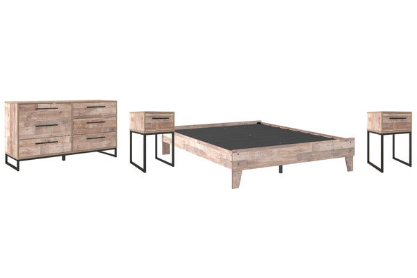 ASHLEY FURNITURE PKG009181 Queen Platform Bed With Dresser and 2 Nightstands