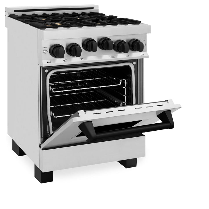 ZLINE KITCHEN AND BATH RGZ24CB ZLINE Autograph Edition 24" 2.8 cu. ft. Range with Gas Stove and Gas Oven in Stainless Steel with Accents Color: Champagne Bronze