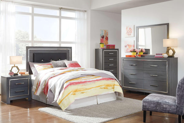 ASHLEY FURNITURE PKG003491 King/california King Upholstered Panel Headboard With Dresser