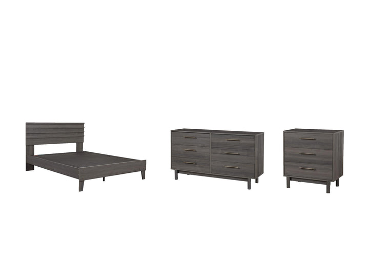 ASHLEY FURNITURE PKG008855 Queen Panel Headboard With Dresser and Chest