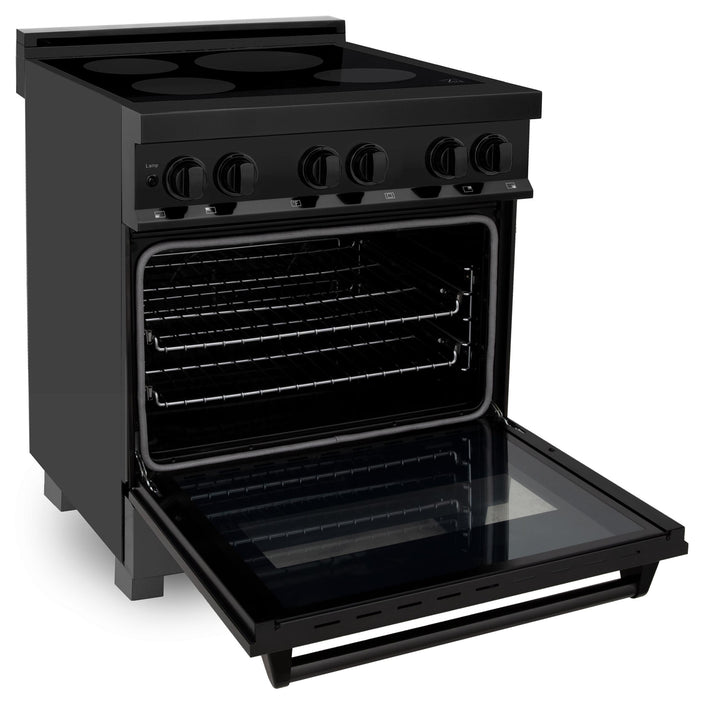 ZLINE KITCHEN AND BATH RAINDBS30 ZLINE Induction Range with a 4 Element Stove and Electric Oven in Black Stainless Steel Size: 30 Inch