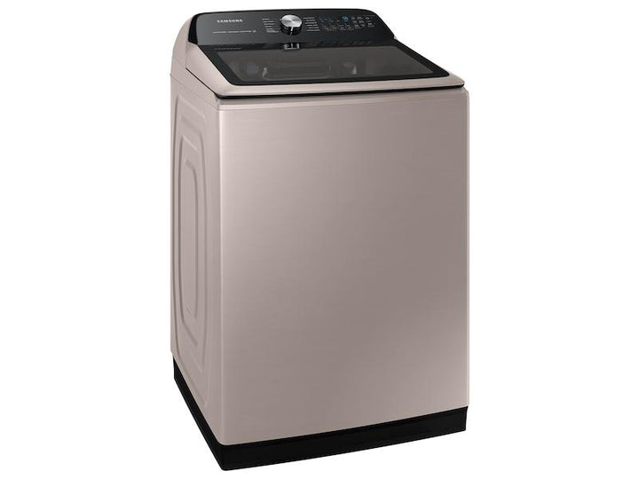 SAMSUNG WA51A5505AC 5.1 cu. ft. Smart Top Load Washer with ActiveWave TM Agitator and Super Speed Wash in Champagne