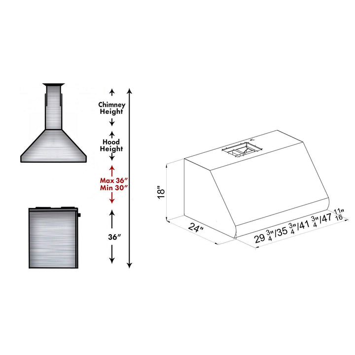 ZLINE KITCHEN AND BATH 68630430 ZLINE Outdoor Under Cabinet Range Hood