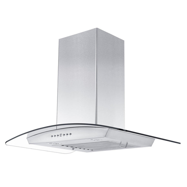 ZLINE KITCHEN AND BATH KZ30 ZLINE Convertible Vent Wall Mount Range Hood in Stainless Steel & Glass Size: 30 inch