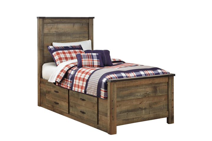 ASHLEY FURNITURE PKG005037 Twin Panel Bed With 2 Storage Drawers With Dresser