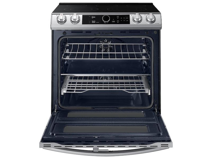 SAMSUNG NE63T8751SS 6.3 cu ft. Smart Slide-in Electric Range with Smart Dial, Air Fry, & Flex Duo TM in Stainless Steel