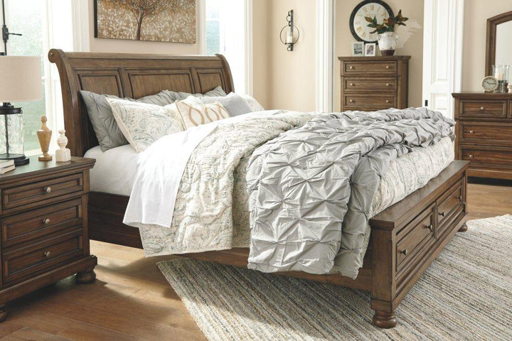 ASHLEY FURNITURE B719B9 Flynnter King Sleigh Bed With 2 Storage Drawers