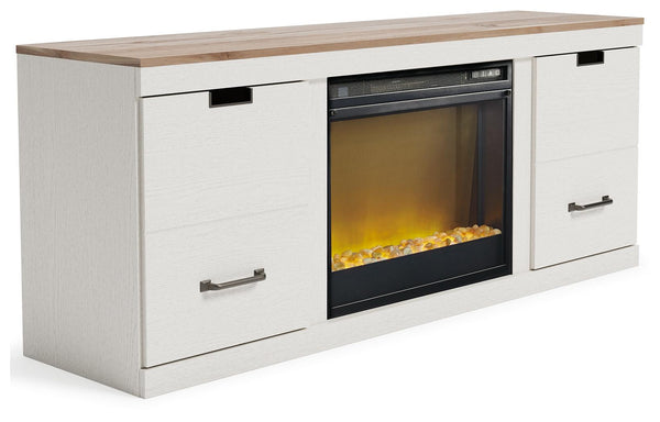 ASHLEY FURNITURE EW1428W1 Vaibryn 60" TV Stand With Electric Fire Place