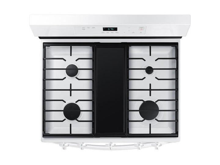 SAMSUNG NX60A6111SW 6.0 cu. ft. Smart Freestanding Gas Range with Integrated Griddle in White