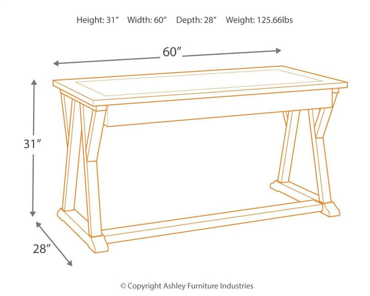 ASHLEY FURNITURE PKG008067 Home Office Desk With Chair