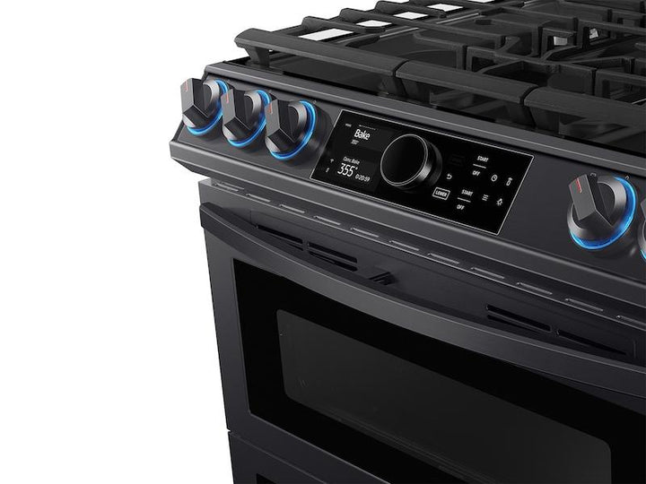 SAMSUNG NX60T8751SG 6.0 cu ft. Smart Slide-in Gas Range with Flex Duo TM , Smart Dial & Air Fry in Black Stainless Steel