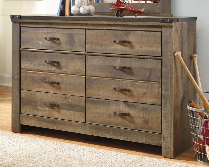 ASHLEY FURNITURE PKG005037 Twin Panel Bed With 2 Storage Drawers With Dresser