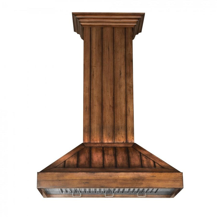 ZLINE KITCHEN AND BATH KPLL30 ZLINE Wooden Wall Mount Range Hood In Rustic Light Finish - Includes Motor Size: 30 Inch