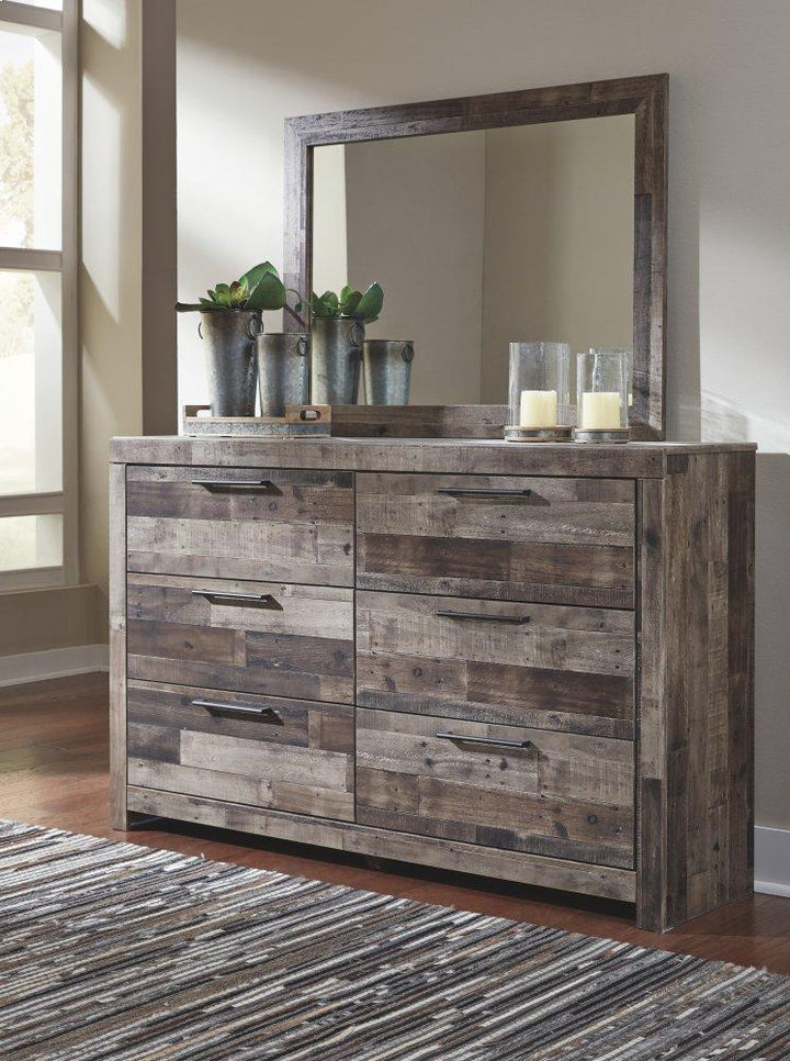 ASHLEY FURNITURE PKG003436 Queen Panel Bed With 6 Storage Drawers With Mirrored Dresser and 2 Nightstands