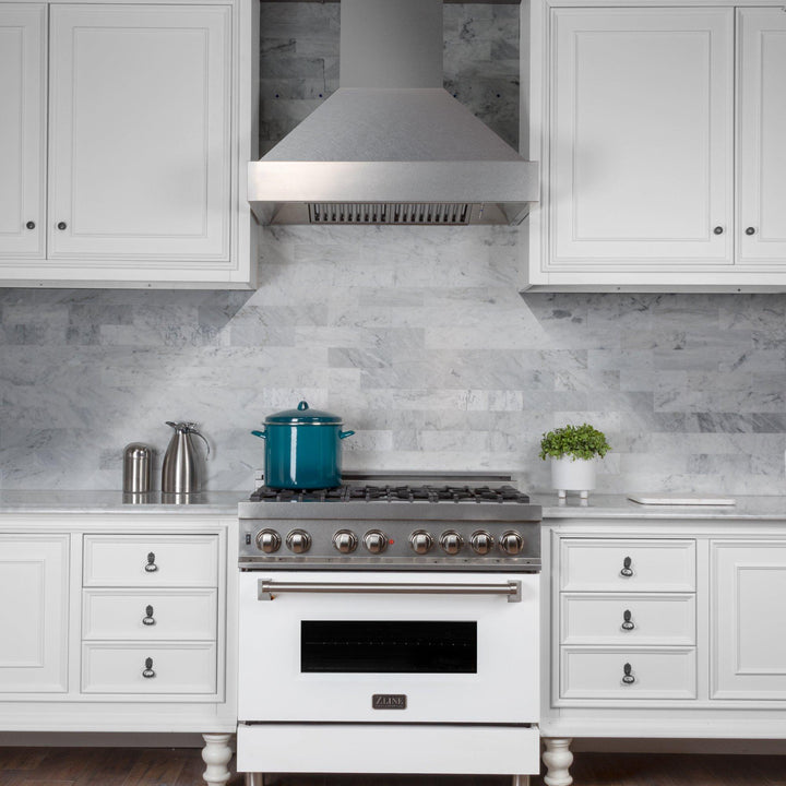 ZLINE KITCHEN AND BATH 8654SN30 ZLINE ZLINE DuraSnow Stainless Steel R Range Hood with DuraSnow R Shell Size: 30 Inch